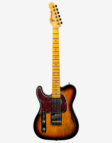 Tribute Series ASAT Classic Bluesboy Semi-Hollow Left-Handed 3-Tone Sunburst