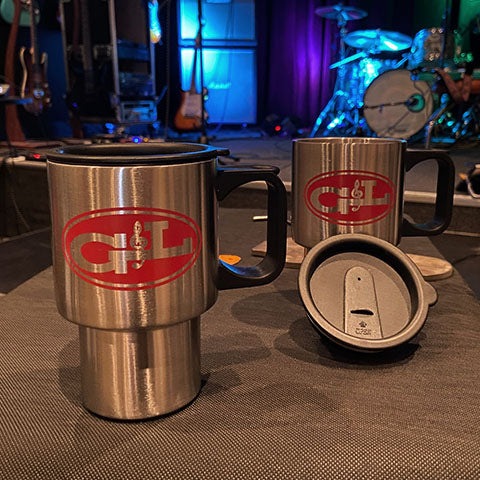 G&L Red Logo Stainless Steel Travel Mug